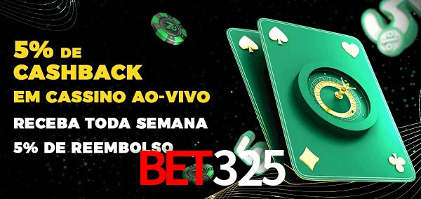 Promoções do cassino ao Vivo bet325